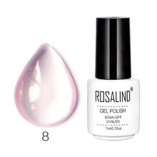 Load image into Gallery viewer, Rosalind 7ML Nail Art Jelly Nail Gel Beauty Transparent Pink Purple Blue UV Gel Nail Polish Long Lasting Nail Lacquer Gel Polish