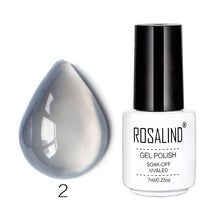 Load image into Gallery viewer, Rosalind 7ML Nail Art Jelly Nail Gel Beauty Transparent Pink Purple Blue UV Gel Nail Polish Long Lasting Nail Lacquer Gel Polish