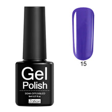 Load image into Gallery viewer, Zation Semi-permanent 29 Colors UV Gel Nail Polish Lacquer Semi Permanent Pure Color Nail Glue Soak Off Hybrid Gel Varnish
